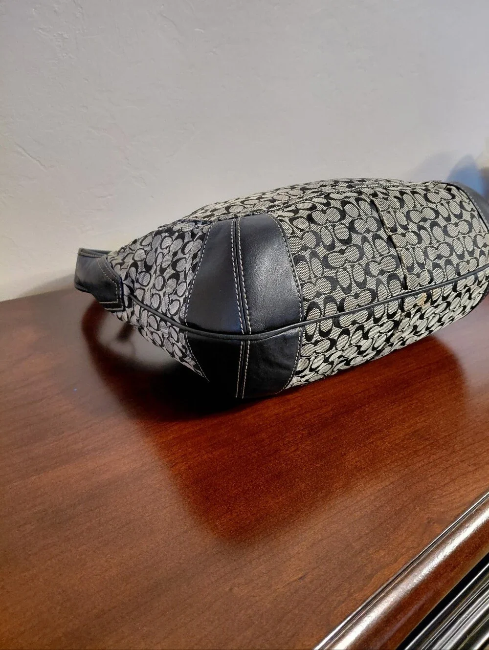 Coach Ergo Signature Hobo Shoulder Bag Style Number 11294 Blue Leather